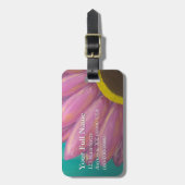 Roze Gerbera Aanpasbare Bagage Label (Voorkant verticaal)