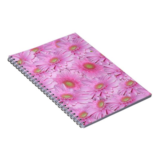 Roze Gerbera Bloemclusters, Notitieboek (Rechterzijde)