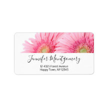 Roze Gerbera Daisies Elegant fotolabel