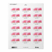 Roze Gerbera Daisies Elegant fotolabel Etiket (Full Sheet)