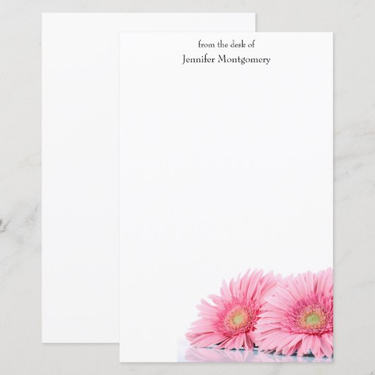 Roze Gerbera Daisies Elegant Photography (Voorkant / Achterkant)