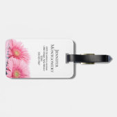Roze Gerbera Daisies Elegant Photography Bagagelabel (Achterkant horizontaal)