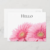 Roze Gerbera Daisies Elegant Photography Briefkaart (Voorkant / Achterkant)