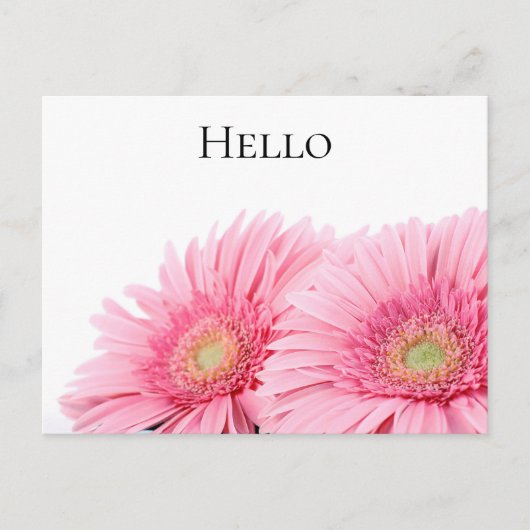 Roze Gerbera Daisies Elegant Photography Briefkaart (Voorkant)