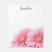 Roze Gerbera Daisies Elegant Photography Fleece Deken (Voorkant)