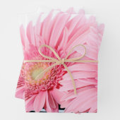 Roze Gerbera Daisies Elegant Photography Inpakpapier Vel (In situ)