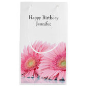 Roze Gerbera Daisies Elegant Photography Klein Cadeauzakje (Voorkant)