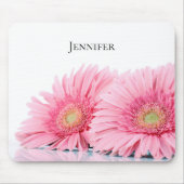 Roze Gerbera Daisies Elegant Photography Muismat (Voorkant)