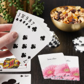 Roze Gerbera Daisies Elegant Photography Pokerkaarten (Insitu)