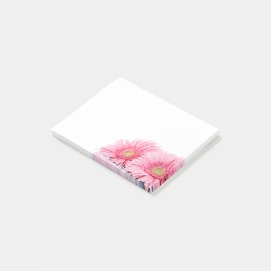 Roze Gerbera Daisies Elegant Photography Post-it® Notes (Schuin)