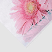 Roze Gerbera Daisies Elegant Photography Tissuepapier (Detail)