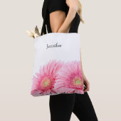 Roze Gerbera Daisies Elegant Photography Tote Bag (Dichtbij)