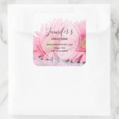 Roze Gerbera Daisies Foto - Zakelijk bedankt Vierkante Sticker (Tas)
