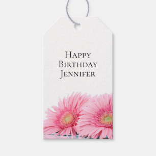 Roze Gerbera Daisies Stylish Photography Birthday Cadeaulabel