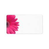 Roze Gerbera Daisy Bloem Bruiloft Blank Adres Etiket (Voorkant)