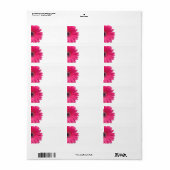 Roze Gerbera Daisy Bloem Bruiloft Blank Adres Etiket (Full Sheet)