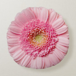Roze Gerbera Daisy Bloem Ronde Kussen