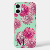 Roze Gerbera Daisy Bloemen op Groene Bloemen Case-Mate iPhone Case (Achterkant)