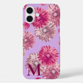 Roze Gerbera Daisy Bloemen op Lavendel Bloemen Case-Mate iPhone Case (Achterkant)