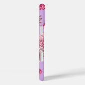 Roze Gerbera Daisy Bloemen op Lavendel Bloemen Case-Mate iPhone Case (Achterkant / Rechts)