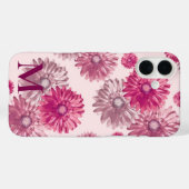 Roze Gerbera Daisy Bloemen op Lichtroze Bloemen Case-Mate iPhone Case (Achterkant (horizontaal))