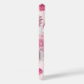 Roze Gerbera Daisy Bloemen op Lichtroze Bloemen Case-Mate iPhone Case (Achterkant / Rechts)