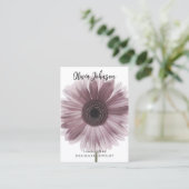 Roze Gerbera Daisy Bloemen Sieraden Oorbel Display Visitekaartje (Staand voorkant)