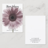 Roze Gerbera Daisy Bloemen Sieraden Oorbel Display Visitekaartje (Voorkant / Achterkant)