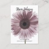 Roze Gerbera Daisy Bloemen Sieraden Oorbel Display Visitekaartje (Voorkant)