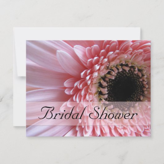 Roze Gerbera Daisy Bridal Shower Invitations Kaart (Voorkant)