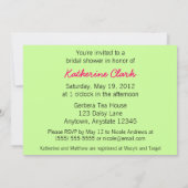 Roze Gerbera Daisy Bridal Shower Kaart (Achterkant)