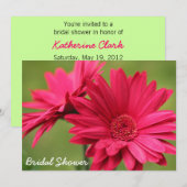 Roze Gerbera Daisy Bridal Shower Kaart (Voorkant / Achterkant)