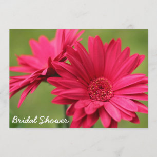 Roze Gerbera Daisy Bridal Shower Kaart