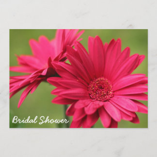 Roze Gerbera Daisy Bridal Shower Kaart