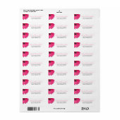 Roze Gerbera Daisy Bruiloft Eenvoudig Retouradres Etiket (Full Sheet)