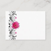 Roze Gerbera Daisy bruiloft receptie Kaart (Achterkant)
