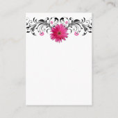 Roze Gerbera Daisy bruiloft receptie Kaart (Achterkant)