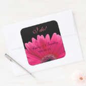 Roze Gerbera Daisy Bruiloft Sticker Envelope Seal (Envelop)