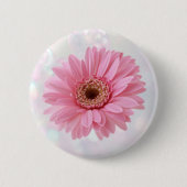 Roze Gerbera daisy Button (Voorkant)