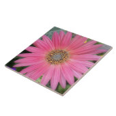 Roze Gerbera Daisy Ceramic Tile Tegeltje (Zijkant)