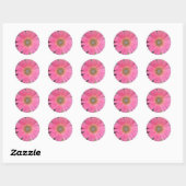 Roze Gerbera Daisy Envelope Stickers (Vel)