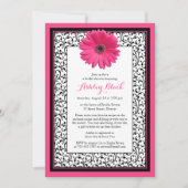 Roze Gerbera Daisy Floral Bridal Shower Kaart (Voorkant)