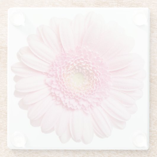 Roze Gerbera Daisy Flower Glass Onderzetter Glazen Onderzetter (Achterkant)