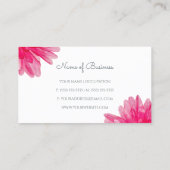  Roze Gerbera Daisy Flower op Eenvoudig Wit Visitekaartje (Achterkant)