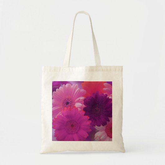 Roze Gerbera Daisy Flowers Art Canvas tassen (Voorkant)