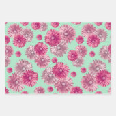  roze gerbera daisy flowers floral inpakpapier vel (Voorkant 2)