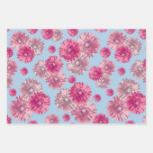  roze gerbera daisy flowers floral inpakpapier vel (Voorkant)