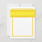 Roze Gerbera Daisy Gele Lint Trouwdag Save The Date (Achterkant)