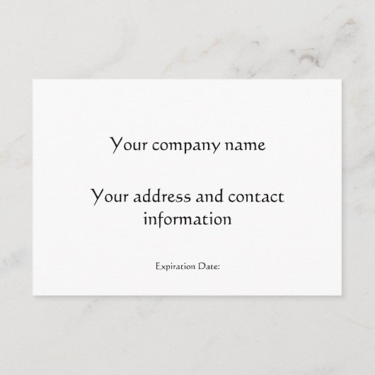 Roze Gerbera Daisy Gift Certificate (Achterkant)