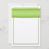 Roze Gerbera Daisy Green Ribbon Wedding Invitation Kaart (Achterkant)